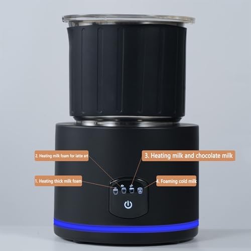 430ML Automatic Coffee Frother, Electric Milk Frother with Maximum RPM Up To 6000 RPM & Heating Temperature 60°C ± 5°C, Dual Hot & Cold Control Design - Image 6