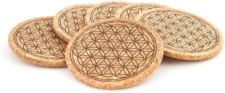 Berk - Inner Worlds Flower of Life Meditation Cork Coaster by Unknown
