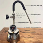 Steam Boiling Water Frothing Machine,Outdoor Milk Frother with 3-Hole Nozzle, Air Pressure Gauge, Air Pressure Gauge, Stainless Steel Kettle, Open Flame and Induction Hob Heating - Image 3