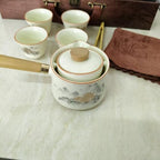 Chinese Kung Fu Tea Set, Semi-Automatic for Lazy Users, Exquisite Gifts Set, Perfect for Christmas, Father's Day, Mother's Day, and Birthday Gifts. (Grey-House) - Image 6