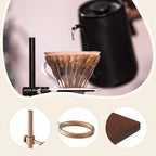 Coffee Dripper Stand Wooden Pour Over Cup Tool Adjustable Height Aluminum Alloy Base Suitable for Tea - Image 2