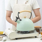 Stovetop Teapot For Home And Restaurant 3L Stainless Steel Whistling Kettle Stove Top Tea Teapot With Ergonomic Handle - Image 4