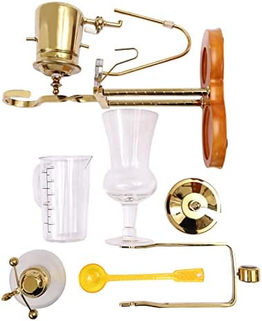 LOYALHEARTDY Siphon Coffee Maker Set, 4 Cups Retro Manual Siphon Brewer Syphon Coffee Maker Set with Family Balance Belgian Luxury Coffee Machine Siphon Tea Maker, Easy to Clean, Gold - Image 5