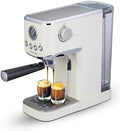 Epsilon Coffee Machine with Milk Frother, Compact 20-Bar Espresso Maker, Hot and Iced Coffee Maker with Removable Water Tank, Cold Brew Feature, and Steam Wand, 1.2L Capacity - Stainless Steel by Epsilon