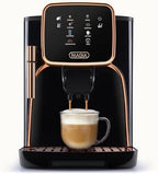 Zulay Kitchen Magia Automatic Espresso Machine – Clasica, Black Copper – Super Automatic Coffee Maker with Built-in Grinder, Steam Wand, Self-Cleaning, Touch Panel, for Bean & Ground Coffee by ZulayKitchen