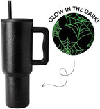 Simple Modern Halloween Tumbler with Handle | 40oz | Spiderweb - Image 3