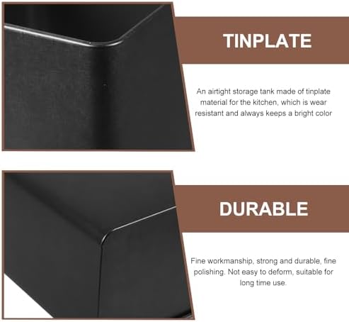 Vintage Metal Tea Canisters 3pcs Set with Embossed Lid Square Tin Containers for Loose Leaf Tea Airtight Food Storage Organizer for Kitchen and Pantry - Image 6