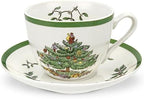 Spode Christmas Tree Teacups & Saucers, Set of 4 by Spode