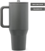 HydroJug Traveler 40oz, Insulated Tumbler with Handle & Straw, Stone - Image 2