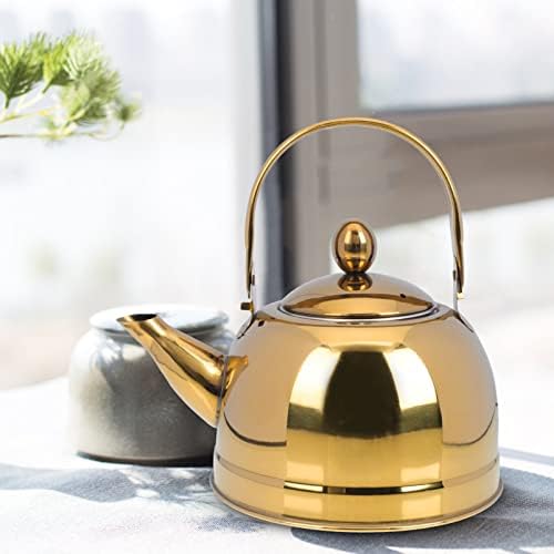 Coffee Metal Water Jug Stovetop Tea Pot Tea Kettle Stainless Steel Whistling Teapot Loud Whistle Tea Pot Water Kettle for Home Camping Tea Kettle Coffee Filters - Image 4