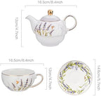 Tea for One Set, Teapot and Cup Set, Lavender - Image 2