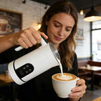 Electric Milk Frother, 4-in-1 Automatic Milk Steamer & Foamer 11.8oz/350ml, Automatic Warm and Cold Foam Maker and Milk Warmer for Latte, Cappuccinos, Macchiato (A) - Image 5