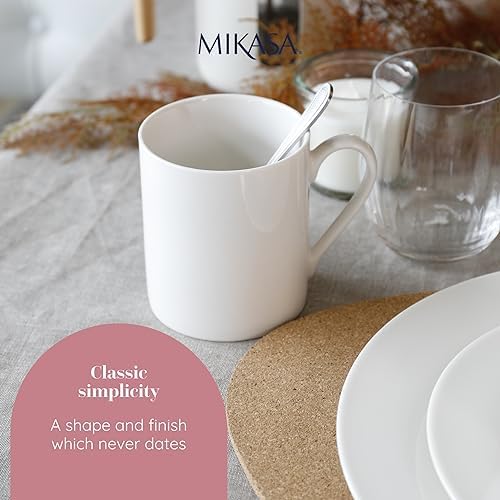 MIKASA Egret 4pc Fine China Mug Set, 380ml, Gift Boxed - Image 5