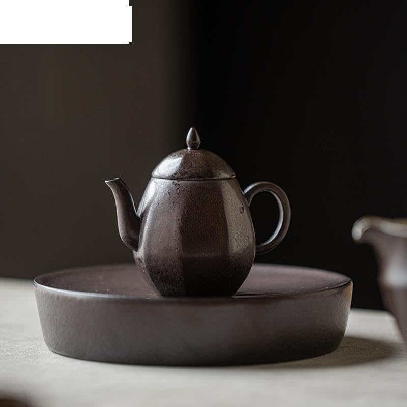 Tea Kettle Chinese Teapot 130ml Purple Tea Pot Handmade Coarse Pottery Teapot Tea Maker Kettle Tea Ceremony Ornament Ceramic Tea Infuser - Image 2