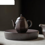 Tea Kettle Chinese Teapot 130ml Purple Tea Pot Handmade Coarse Pottery Teapot Tea Maker Kettle Tea Ceremony Ornament Ceramic Tea Infuser - Image 2