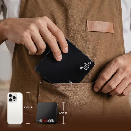 Mini Coffee Scale with Timer - VABICA USB-C Rechargeable Espresso Scale - Image 7