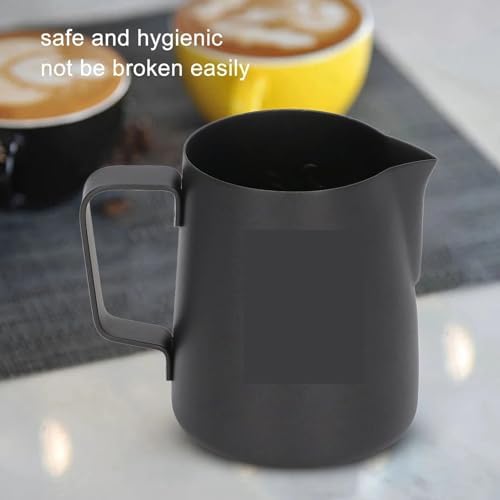 380ml Milk Steaming Frothing Pitcher Stainless Steel Non-Stick Jug Pull Flower Cup Perfect(8-24W 2pcs) - Image 2