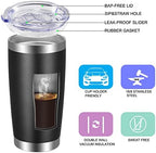VEGOND 20oz Tumbler with Lid and Straw Stainless Steel Tumbler Cup Bulk Vacuum Insulated Double Wall Travel Coffee Mug Powder Coated Coffee Cup, Black, 6 Pack - Image 2