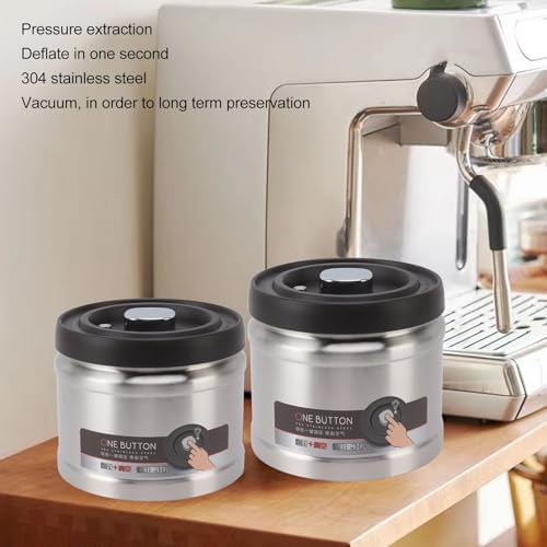 Vacuum Sealed Coffee Container, 304 Stainless Steel Airtight - Image 3