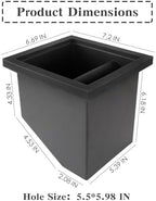 Stainless Steel Espresso Coffee Ground Knock Box Chute, Built-in Desktop Waste Bucket, Bottomless Knocking Residue Box - Image 4