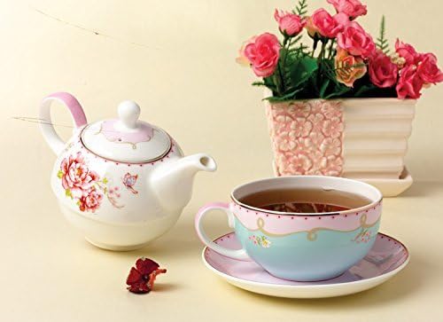 Jusalpha Porcelain Teapot for One, Rose - Image 4