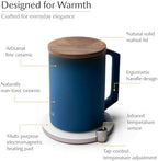 Ui Artist Collection Self-Heating Mug Set | 12 fl oz / 355 mL Ceramic Coffee Mug Warmer, Infrared Temperature Control Heating Mug with OHOM Pad Max for Coffee & Tea (Midnight Abyss) - Image 3