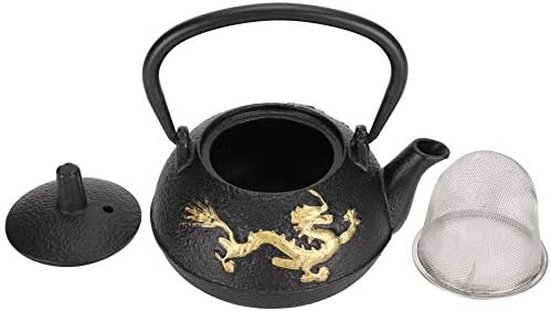 Iron Teapot Tetsubin Tea Pot Embossed Dragon Pattern Tea Kettle Pot With Stainless Steel Infuser for Stovetop (300ML) - Image 7