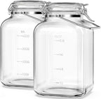 Folinstall 1.5 Gallon Glass Jar with Lid, Wide Mouth Mason Jars, 2PCS by Folinstall