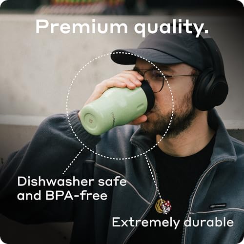 BOBBER 12 oz Insulated Tumbler with 360 Lid – 100% Leak-Proof, Stainless Steel Coffee Cup with Screw On Lid, BPA-Free, Dishwasher Safe – Coffee Travel Mug, Fits Car Cup Holder (Green) - Image 5