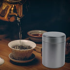 6pcs Airtight round Tinplate Food Storage Canisters with Lid, Black Metal Tea Tin Canisters for Coffee Beans, Candy, and Loose Leaf Tea, Portable Kitchen Storage Jars - Image 7