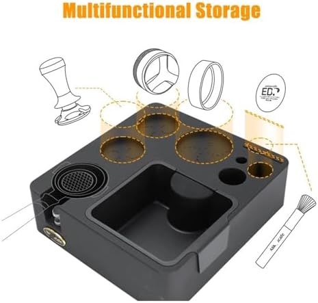 Espresso Tamping Station With Knock Box Coffee Portafilter Holder Stand 51mm 54mm 58mm For Delonghi Breville Barista Accessories - Image 5