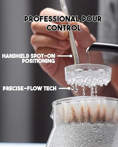MELODRIP Pour Over Coffee Tool for Cleaner and Sweeter Brewing (Matte Grey Handle and Clear Dish) - Image 5
