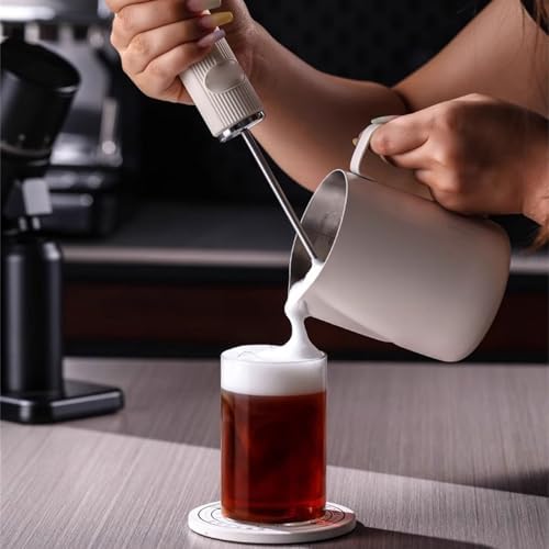 Rechargeable Handheld Electric Milk Frother for Coffee, Black - Image 4