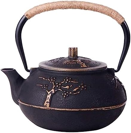 KYUSAR Japanese Cast Iron Teapot Chinese Teapot 30.4oz/0.9L Teapot Cast Iron Tea Pot with Infuser Japanese Teapots Kettle for Home Kitchen Restaurant Tetsubin Tea Pot by Unknown