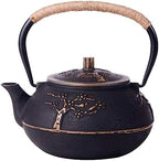 KYUSAR Japanese Cast Iron Teapot Chinese Teapot 30.4oz/0.9L Teapot Cast Iron Tea Pot with Infuser Japanese Teapots Kettle for Home Kitchen Restaurant Tetsubin Tea Pot by Unknown