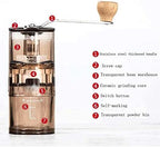 Manual Coffee Grinder with Ceramic Burrs, Hand Coffee Mill with Two Containers Adjustable Coarseness for Home, Office and Travelling - Image 3