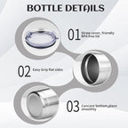 StarSpeed 6 Pack 20oz Stainless Steel Travel Coffee Tumbler,Silver - Image 5