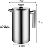 Coffee Maker French Press Stainless Steel Espresso Machine Double-Wall Insulated Tea Pot - Image 2
