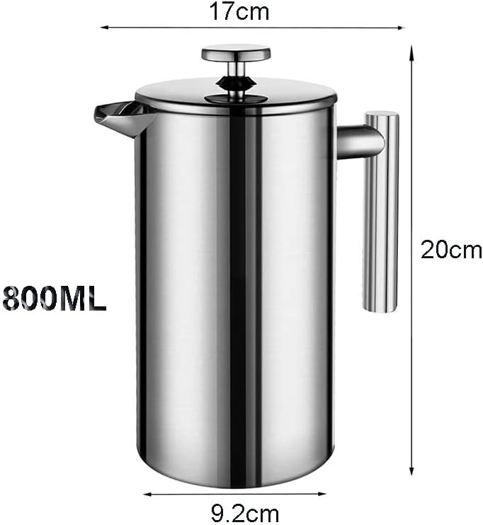 Coffee Maker French Press Stainless Steel Espresso Machine Double-Wall Insulated Tea Pot - Image 2