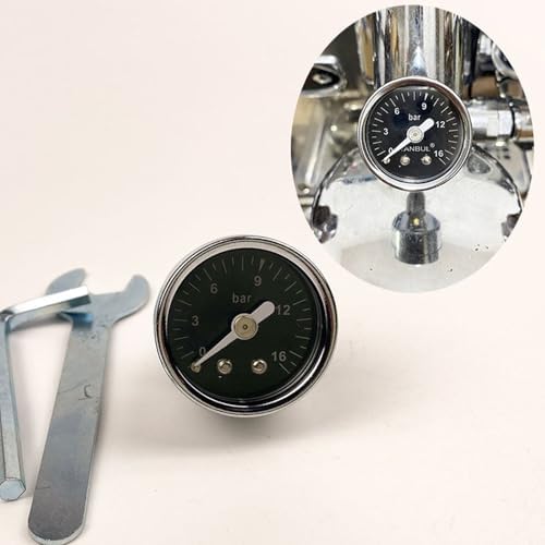 E61 Automatic Coffee Pressure Gauge, Brewing Head Pressure Gauge Modification, with Thermometer, for E61 Automatic Espresso Machine White Gauge - Image 7
