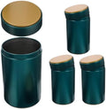Tea Tin Canisters 4Pcs Tinplate Airtight Storage Jars by Unknown