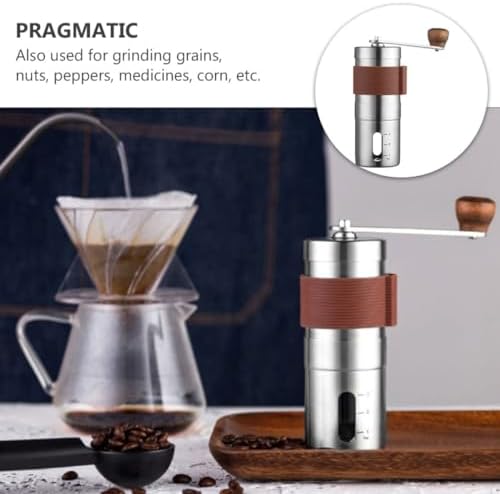 Manual Coffee Grinder Portable Hand Coffee Mill 304 Stainless Steel Burr Adjustable Grind Setting for Home, Office, and Travel Brewing - Image 7