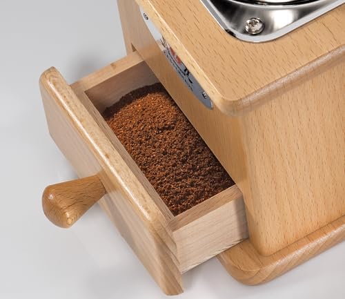 Zassenhaus Brasilia Coffee Mill, Beechwood Manual Coffee Bean Grinder, Traditional Hand Crank Coffee Mill,Natural/Chrome - Image 3