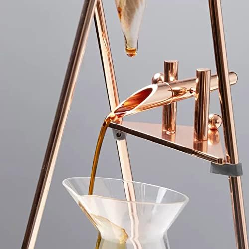 Iced Coffee Maker, Cold Brew Drip Tower, 800ml Glass Coffee Pot, with Stainless Steel Stand, Adjustable Speed Dripper, Hand-Flushed Dripper Coffee, Makes 6-8 Cups Coffee - Image 4