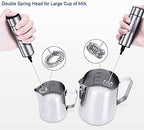 Milk Frother Handheld Foam Maker for Lattes - Whisk Drink Mixer for Coffee, Mini Foamer for Cappuccino, Frappe, Matcha, Hot Chocolate - Image 3
