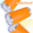 20oz Tumbler Insulated Tumblers Vacuum Coffee Mug with Lid Orange 6Pack - Image 6