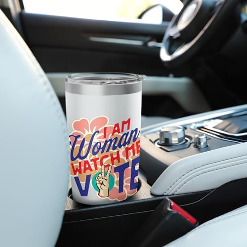 I Am Woman Watch Me Vote - Feminist Voting Stainless Steel Insulated Tumbler - Image 6