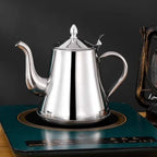 Zerodeko Stainless Steel Spout Coffee Kettle Tea Pot Filter Elegant Design for Use for Coffee and Tea Brewing - Image 4