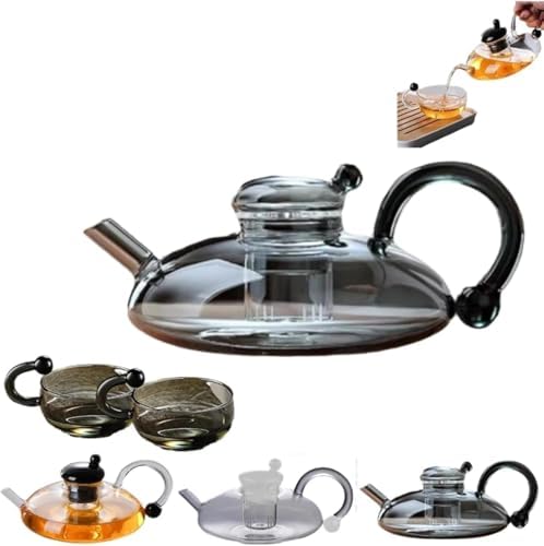 Sereno Filtration Teapot Set, Innovessa Tea Pot, 20oz Sereno Filtration Glass Teapot Set with Infusers for Loose Tea by Unknown