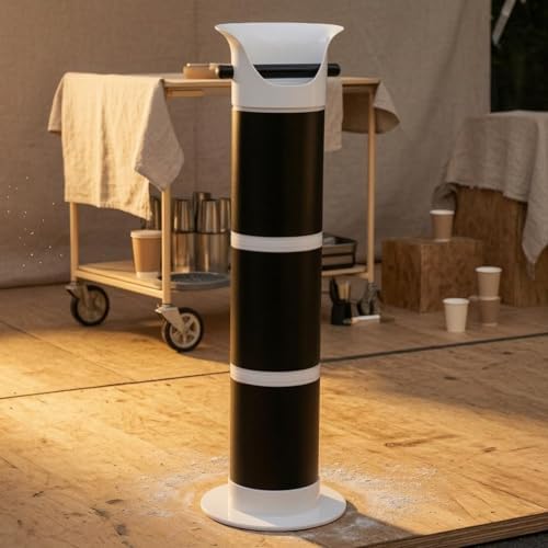 Baoblaze Coffee Grounds Container Waste Bin Espresso Portafilter Cleaner Tall Puck Collector with Flared Top Opening and Side Knock Bar Suitable for, Black - Image 3